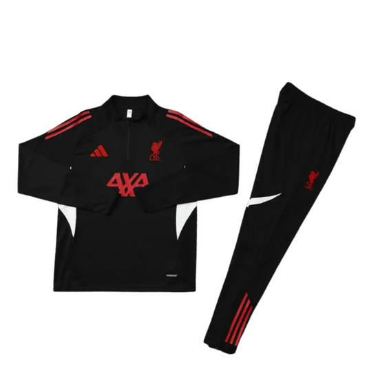 Liverpool 2025/2026 1/4 Zipper Tracksuit Black