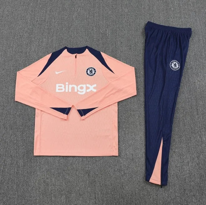 Chelsea 2025/2026 1/4 Zipper Tracksuit Pink