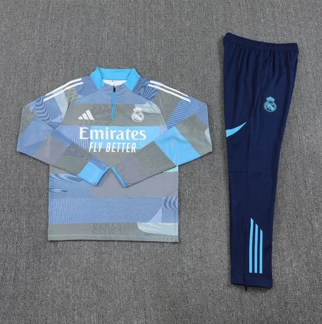 Real Madrid 2025/2026 1/4 Zipper Tracksuit Blue