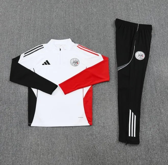 AFC Ajax 2025/2026 1/4 Zipper Tracksuit White