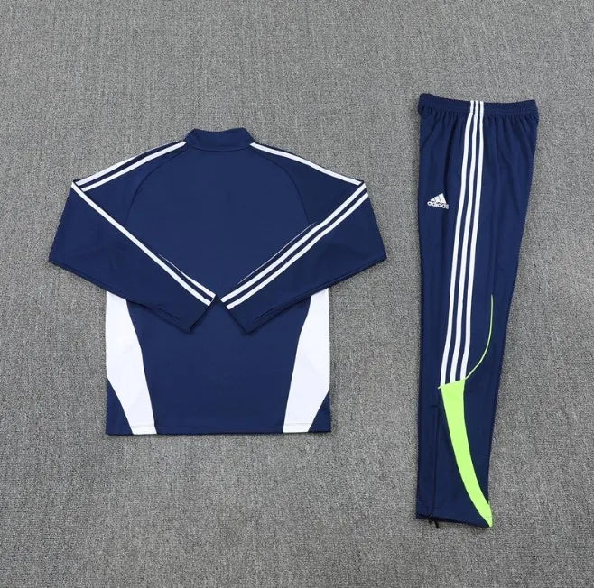 Real Madrid 2025/2026 1/4 Zipper Tracksuit Blue/White