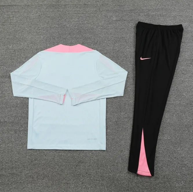 PSG 2024/2025 1/4 Zipper Tracksuit Grey/Pink