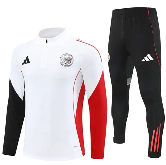 AFC Ajax 2025/2026 1/4 Zipper Tracksuit White