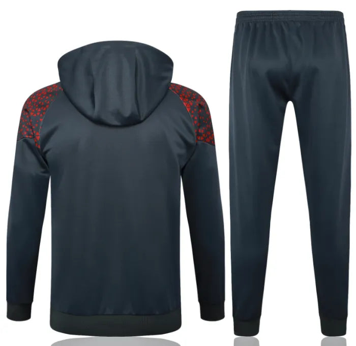 Manchester City 2023/2024 Hooded Tracksuit Grey