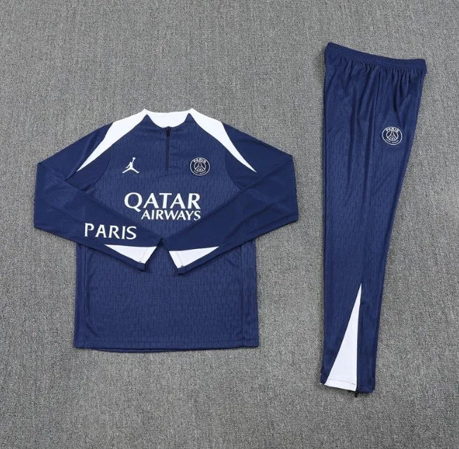 PSG 2025/2026 1/4 Zipper Tracksuit Blue