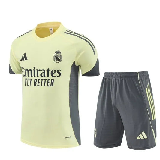 Real Madrid 2025/2026 Short Sleeve/Shorts Tracksuit Yellow