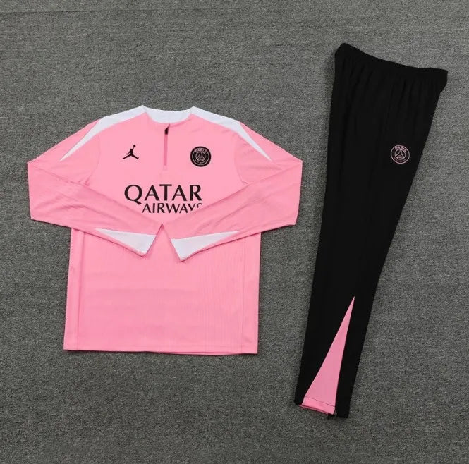 PSG 2024/2025 1/4 Zipper Tracksuit Pink