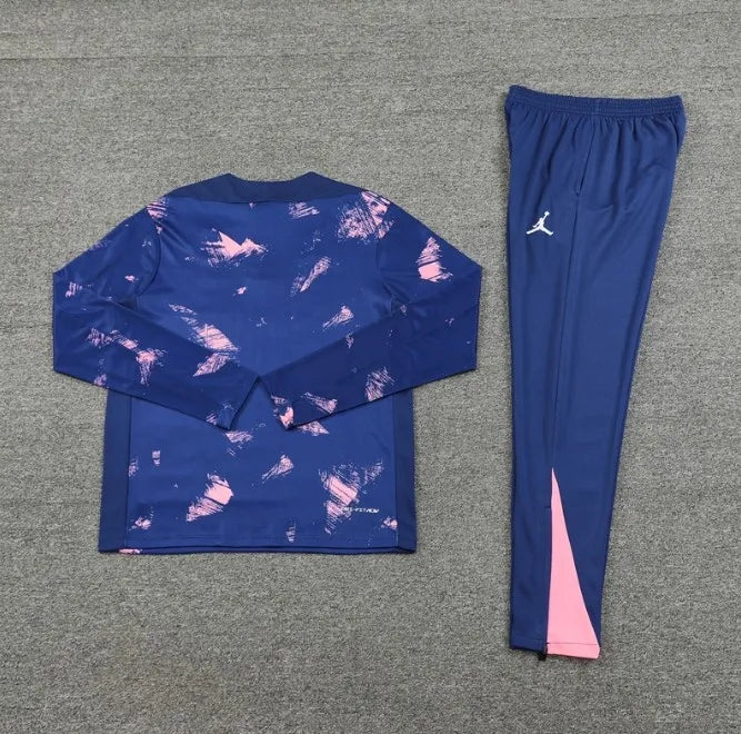PSG 2024/2025 1/4 Zipper Tracksuit Blue Camo