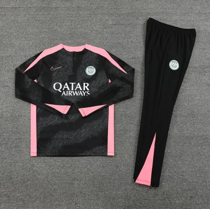 PSG 2024/2025 1/4 Zipper Tracksuit Dark Black Camo