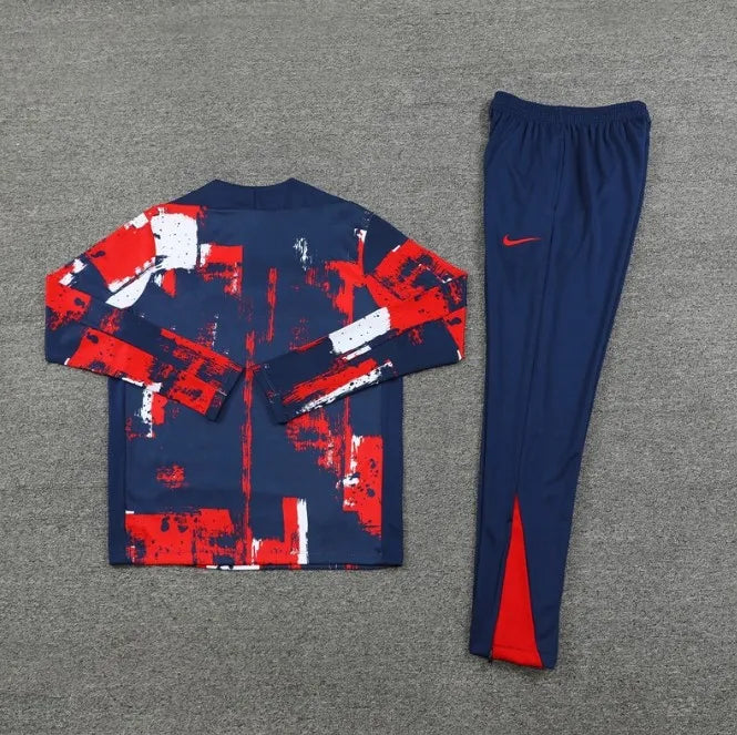 PSG 2024/2025 1/4 Zipper Tracksuit Dark Blue/Red Camo