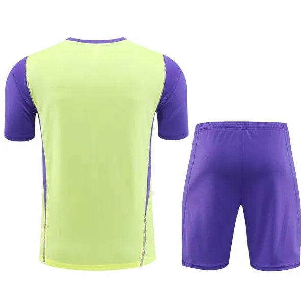 Real Madrid 2023/2024 Short Sleeve/Shorts Tracksuit Yellow