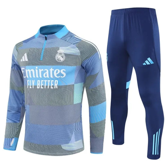 Real Madrid 2025/2026 1/4 Zipper Tracksuit Blue