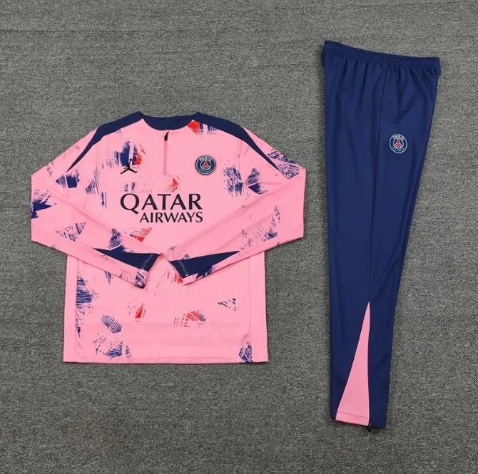 PSG 2024/2025 1/4 Zipper Tracksuit Dark Pink Camo