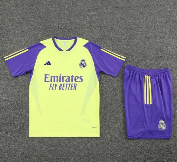 Real Madrid 2023/2024 Short Sleeve/Shorts Tracksuit Yellow