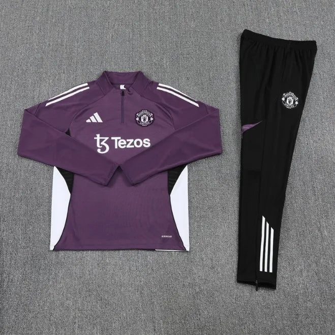Manchester United 2025/2026 1/4 Zipper Tracksuit Purple