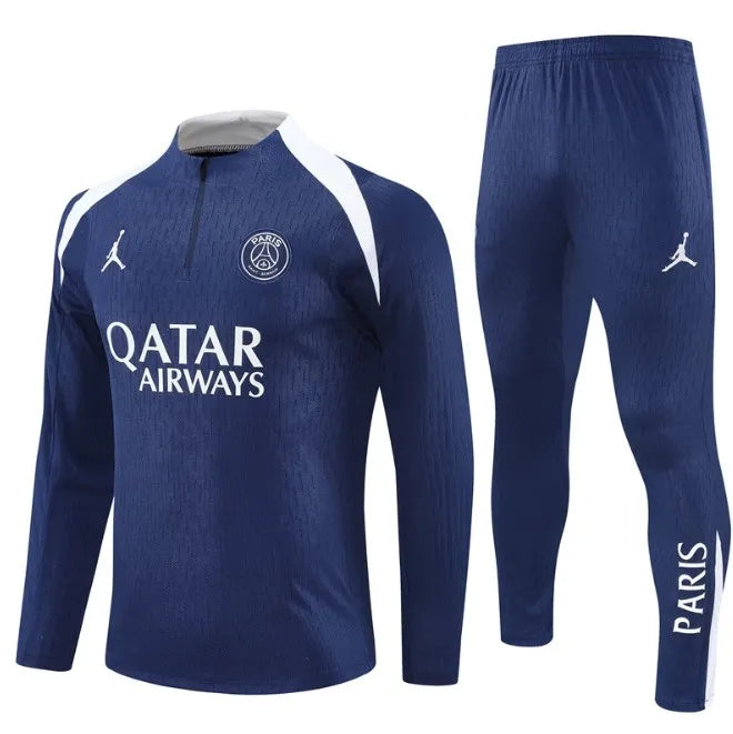 PSG 2025/2026 1/4 Zipper Tracksuit Blue