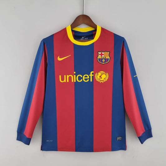 Barcelona 2010/2011 Home Retro Long Sleeve
