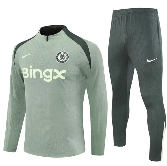 Chelsea 2025/2026 1/4 Zipper Tracksuit Green