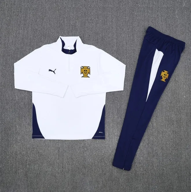 Portugal 2025 1/4 Zipper Tracksuit White
