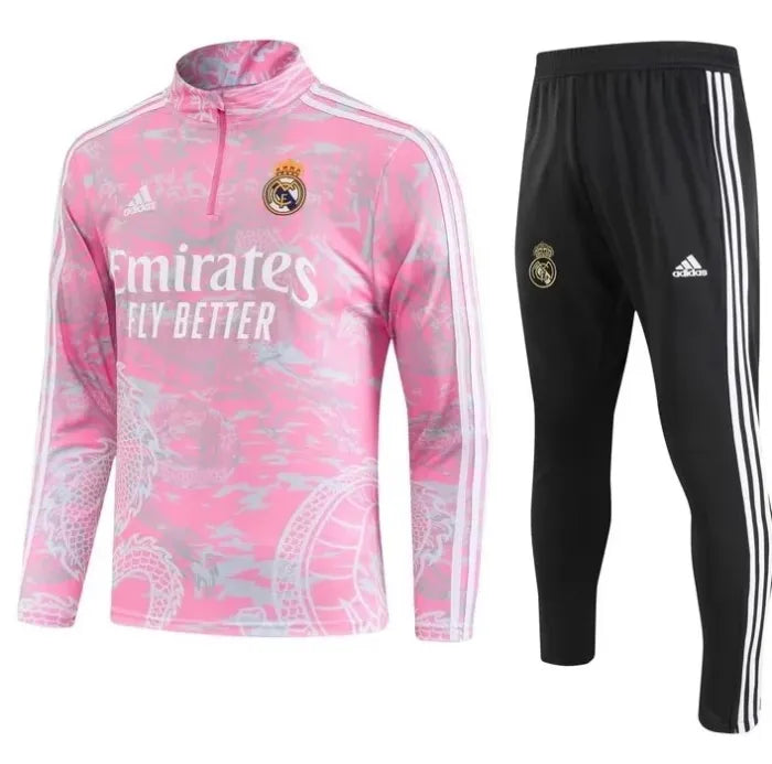 Real Madrid 2023/2024 1/4 Zipper Tracksuit Concept Pink