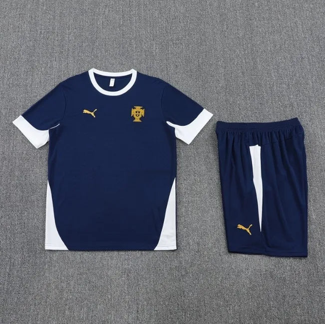 Portugal 2025 Short Sleeve/Shorts Tracksuit Blue